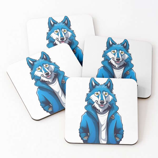 Item preview, Cool furry Blue wolf dog designed and sold by KorArtStudio.