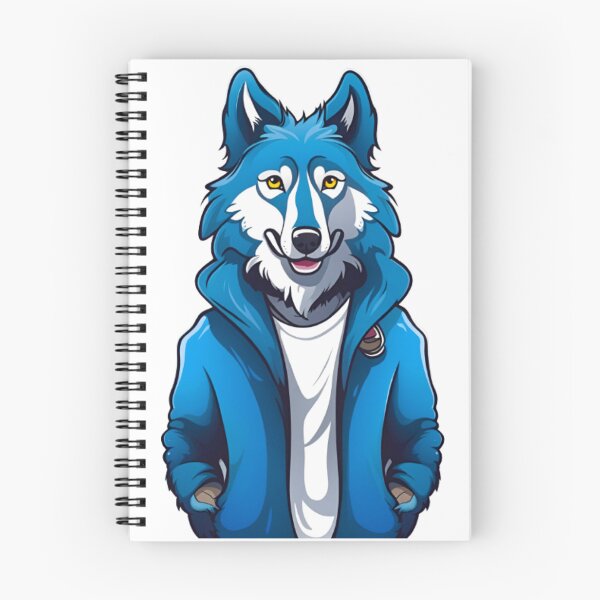 Item preview, Cool furry Blue wolf dog designed and sold by KorArtStudio.