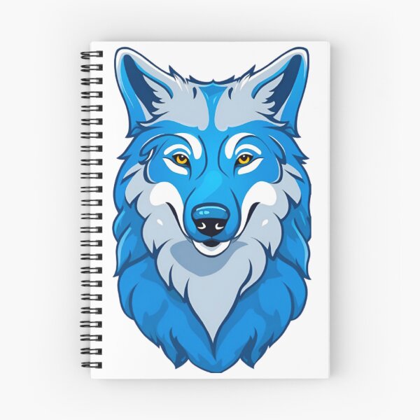 Item preview, Cool blue wolf dog art designed and sold by KorArtStudio.