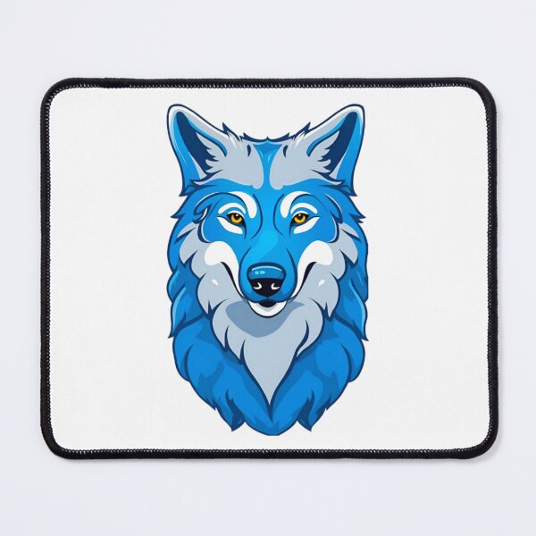 Item preview, Cool blue wolf dog art designed and sold by KorArtStudio.