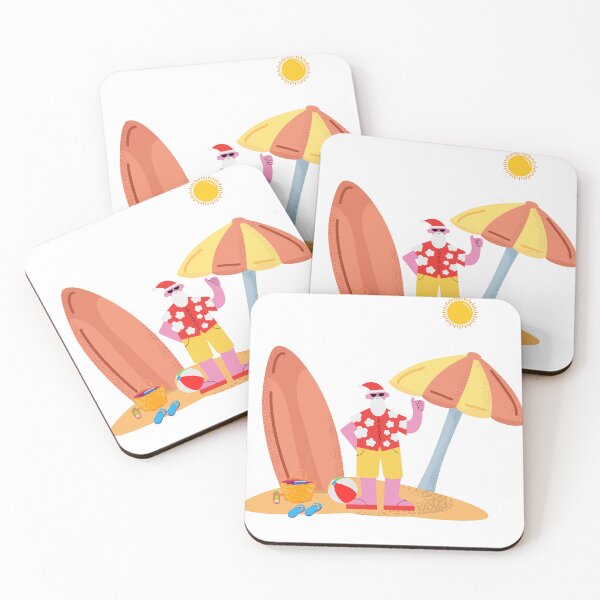 Item preview, Surfs Up Santa Claus Christmas Greetings designed and sold by Mirth and Magic.