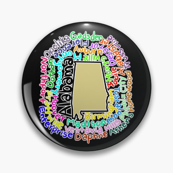 Item preview, Alabama map with names designed and sold by Maws25.