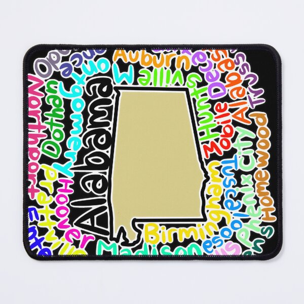 Item preview, Alabama map with names designed and sold by Maws25.