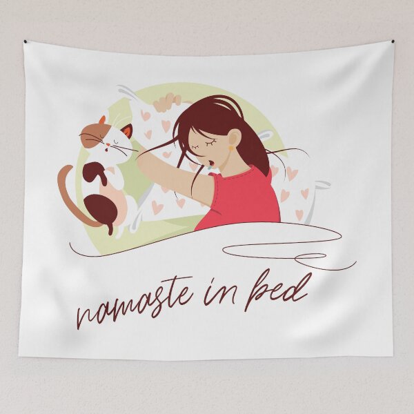 Item preview, Namaste in bed (on light colors) designed and sold by messy-nessie.