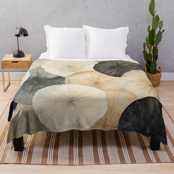 Item preview, Neutral Lotus Leaf Abstract Art designed and sold by kansaikate.