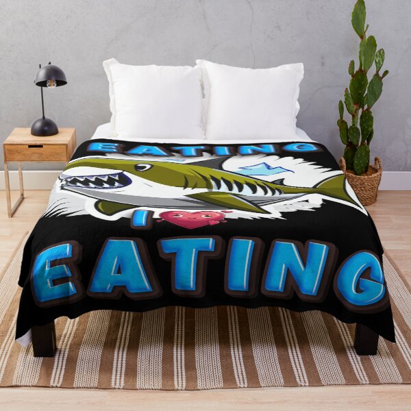 Item preview, Eating I Love Eating - Great White Shark - Blue Text designed and sold by MegaDirt.