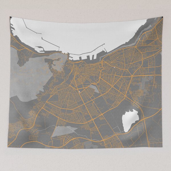 Item preview, Oran City Map of Algeria - Bauhaus designed and sold by deMAP.