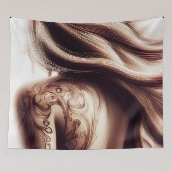 Item preview, Elegant Goddess with Tattoo Sepia Tones designed and sold by FrequencyV.