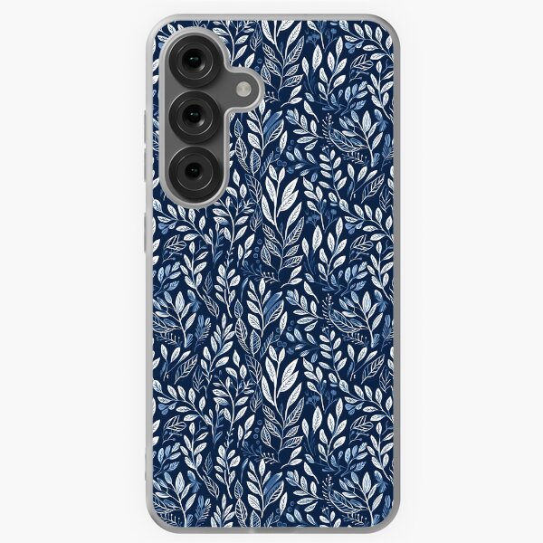 Aperçu de l'œuvre Modèle sans couture de cyanotype de fougères bleues créée et vendue par Lakeshore Studio.