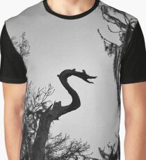 Dragon Shaped Tree Graphic T-Shirt