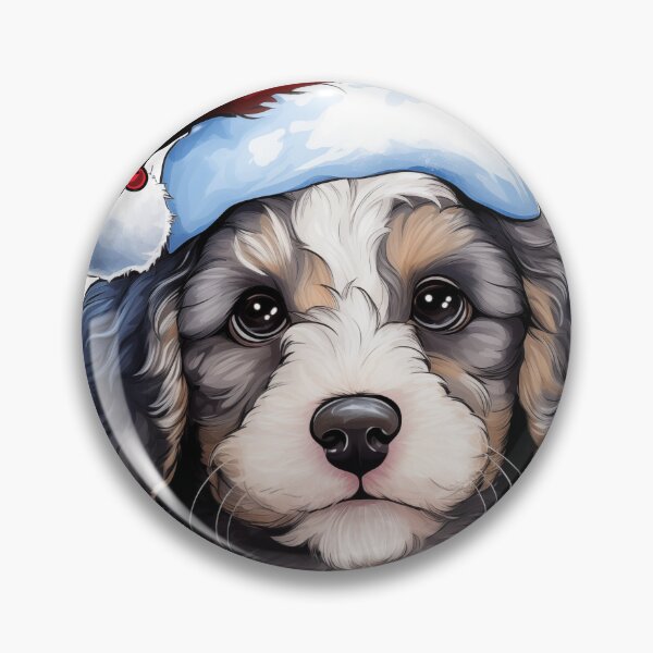 Item preview, Christmas Cavoodle Cavapoo - Blue Merle designed and sold by wotsthis.