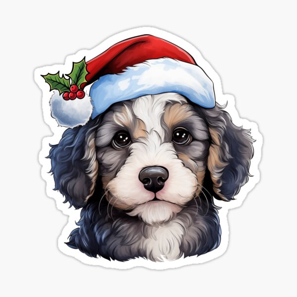 Item preview, Christmas Cavoodle Cavapoo - Blue Merle designed and sold by wotsthis.