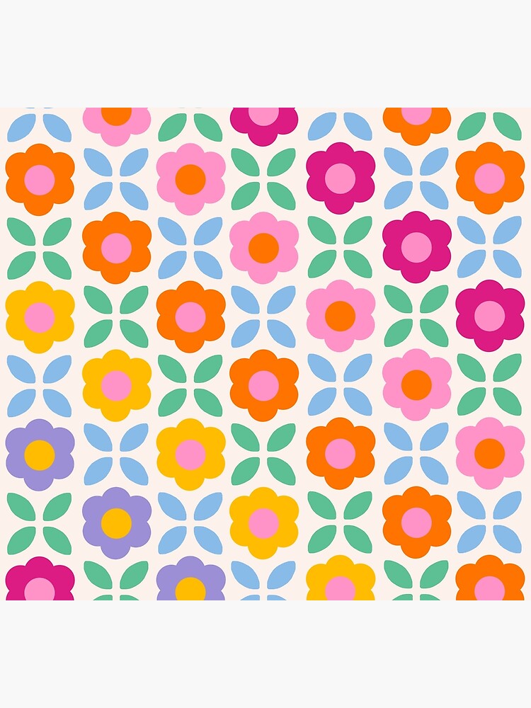 Retro Flower Pattern #2 Socks