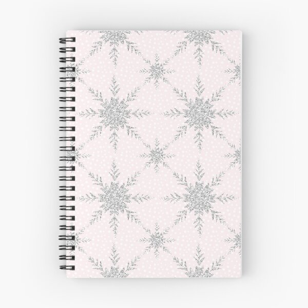 Item preview, Glittery snowflakes, snow and pink pattern designed and sold by LVPRINTS.