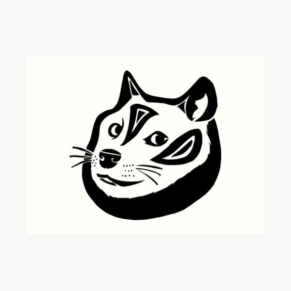 Tribalish Doge Art Print