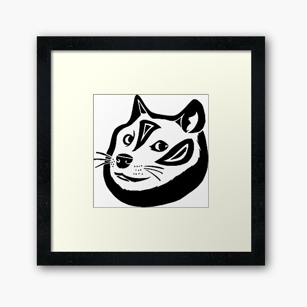 Tribalish Doge Framed Art Print