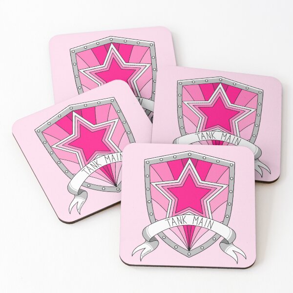 Item preview, Tank Main Gamer Girl Pink Cartoon Shield and Banner designed and sold by JessicaAmber.