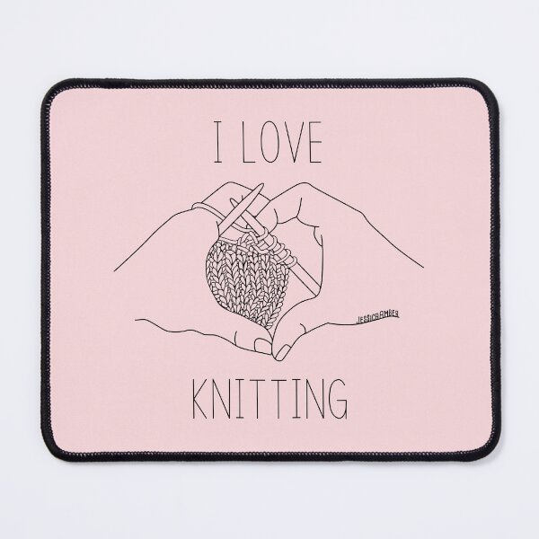 Item preview, Knitting Hands Heart Pink Line Drawing designed and sold by JessicaAmber.