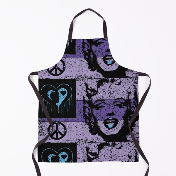 Item preview, LOVE PEACE MARILYN FLAG Purple Distressed Dark Version designed and sold by pelagio.