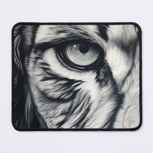 Item preview, Extreme closeup of black and white lion designed and sold by dcrc.