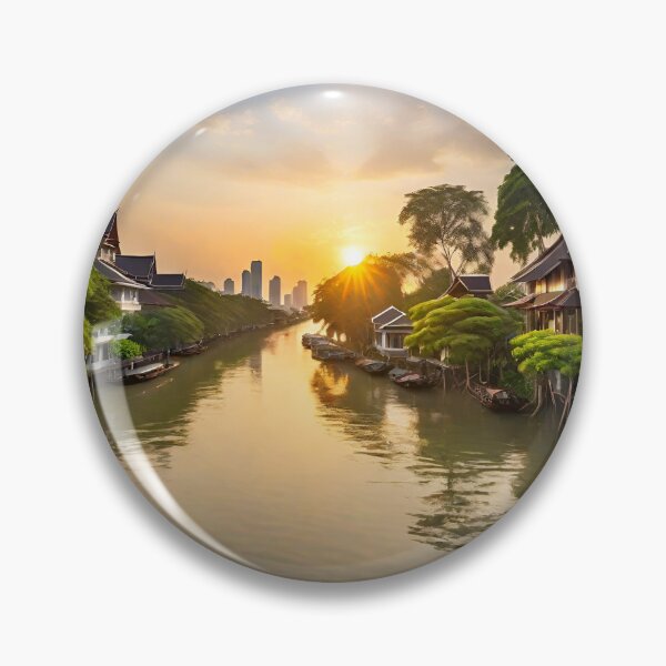 Item preview, Riverside Paradise: A House Nestled Along the Serene Chao Phraya River in Thailand designed and sold by Best-Art-32.