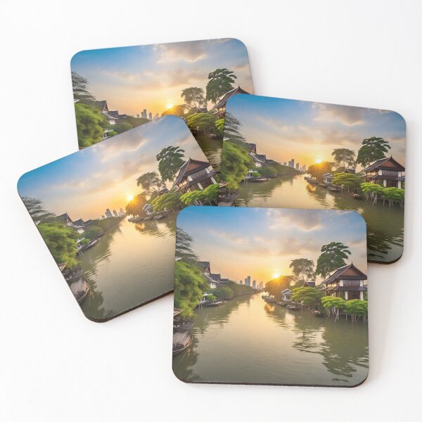 Item preview, Riverside Paradise: A House Nestled Along the Serene Chao Phraya River in Thailand designed and sold by Best-Art-32.