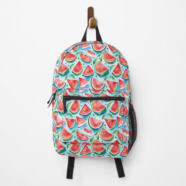 Item preview, Cute Red Blue Fresh Watermelon Watercolor Pattern designed and sold by SassyArtistry.