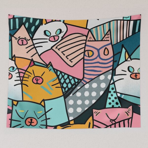 Item preview, Cat Pattern Backpack designed and sold by SUKREEP.
