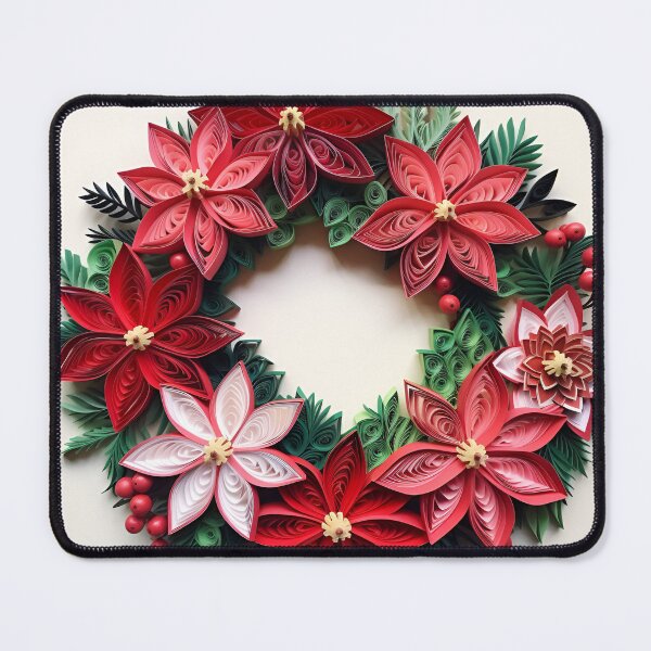 Item preview, Paper quilling Christmas holiday wreath designed and sold by dcrc.