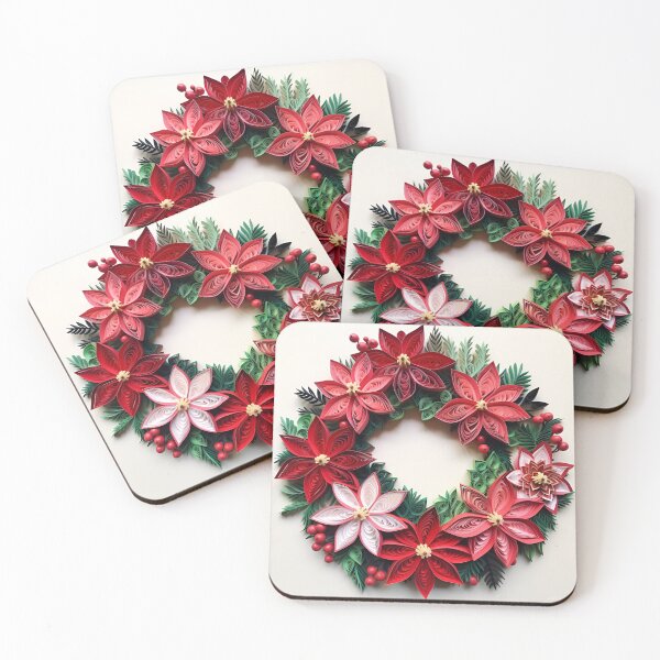 Item preview, Paper quilling Christmas holiday wreath designed and sold by dcrc.