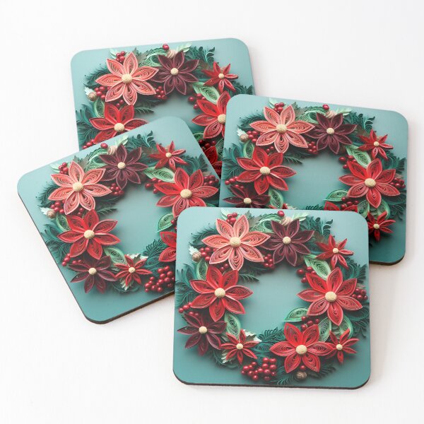 Item preview, Paper quilling Christmas holiday wreath designed and sold by dcrc.