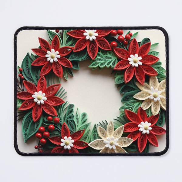 Item preview, Paper quilling Christmas holiday wreath designed and sold by dcrc.