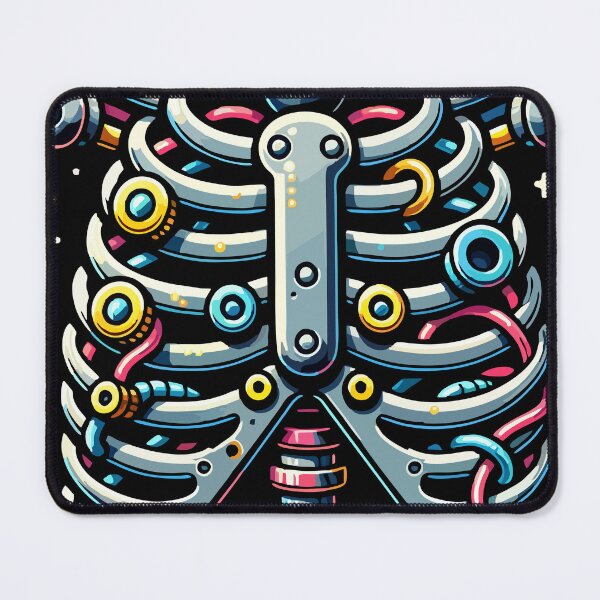 Item preview, Cartoonish Cybernetic Skeleton Ribs designed and sold by Promptified.