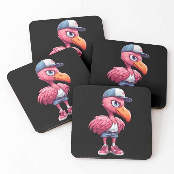 Item preview, Cool Flamingo Wearing a Baseball Cap (Black) designed and sold by vasetti-press.