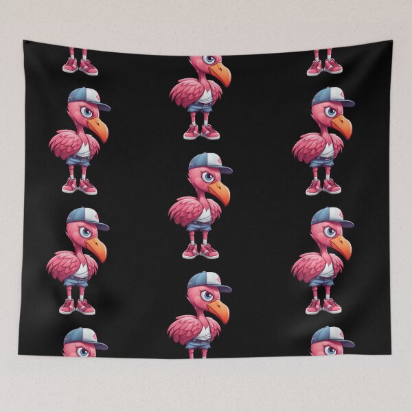 Item preview, Cool Flamingo Wearing a Baseball Cap (Black) designed and sold by vasetti-press.