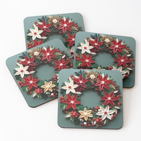 Item preview, paper quilling christmas holiday wreath designed and sold by dcrc.