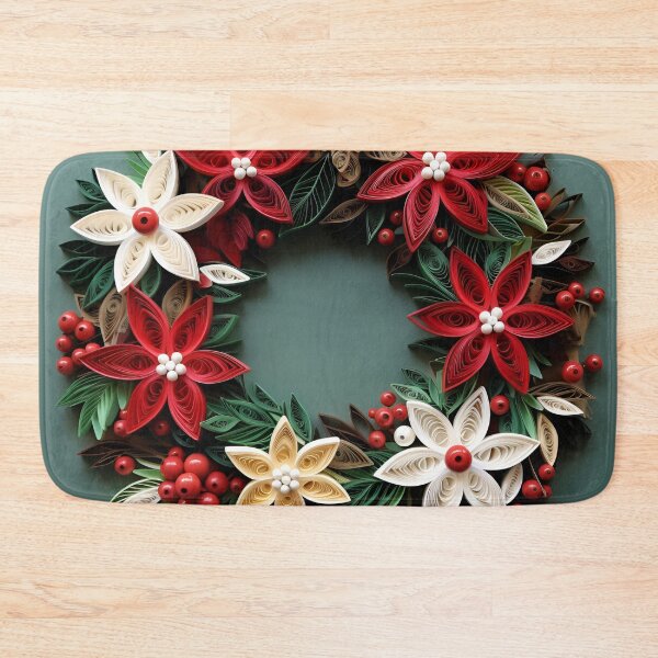 Artikelvorschau, Papier-Quilling-Weihnachtsfeiertagskranz entworfen und verkauft von dcrc.