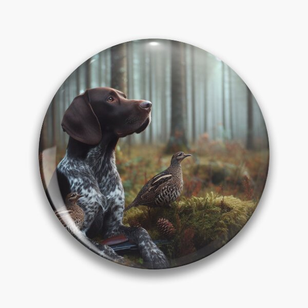 Item preview, German Shorthaired Pointer hunting ,  Forest  designed and sold by TammyHunterArt.