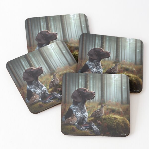 Item preview, German Shorthaired Pointer hunting ,  Forest  designed and sold by TammyHunterArt.