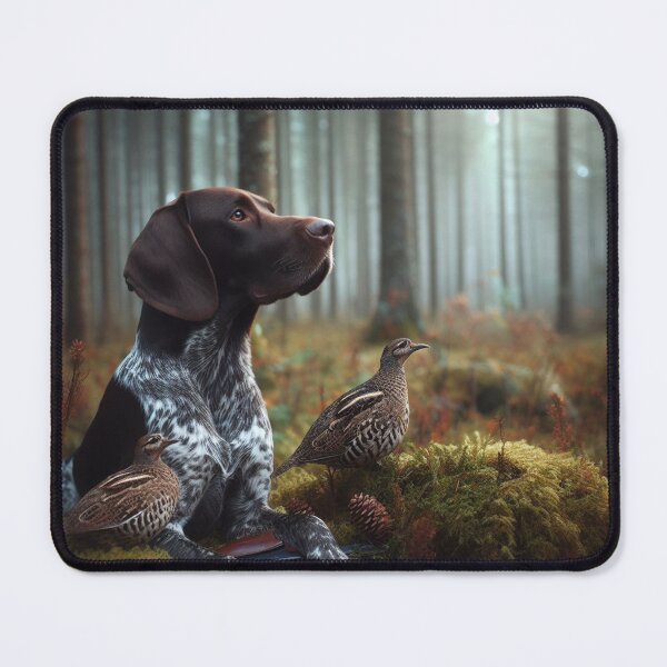 Item preview, German Shorthaired Pointer hunting , Forest designed and sold by TammyHunterArt.