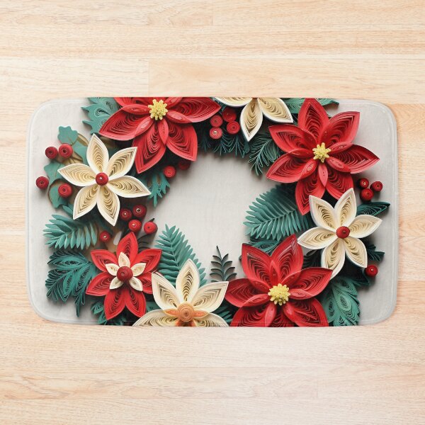 Artikelvorschau, Papier-Quilling-Weihnachtsfeiertagskranz entworfen und verkauft von dcrc.