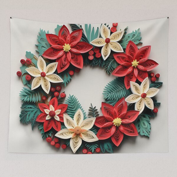 Item preview, paper quilling christmas holiday wreath designed and sold by dcrc.