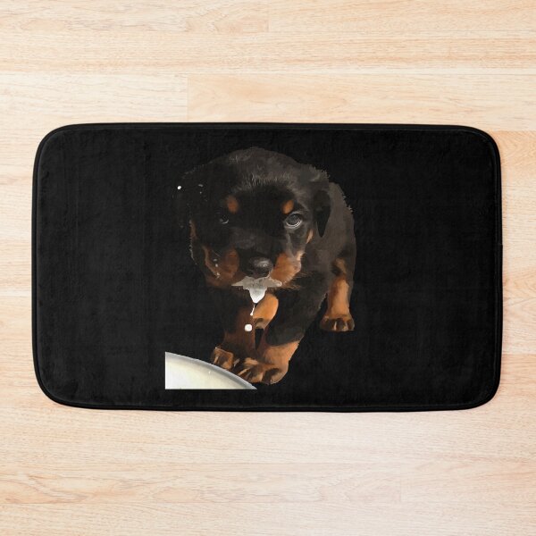 Item preview, Cute Rottweiler Puppy Lapping Milk designed and sold by taiche.