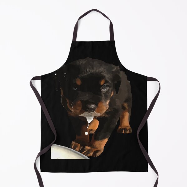 Item preview, Cute Rottweiler Puppy Lapping Milk designed and sold by taiche.