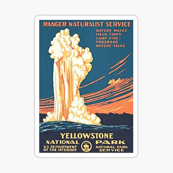 Yellowstone National Park Vintage Sticker