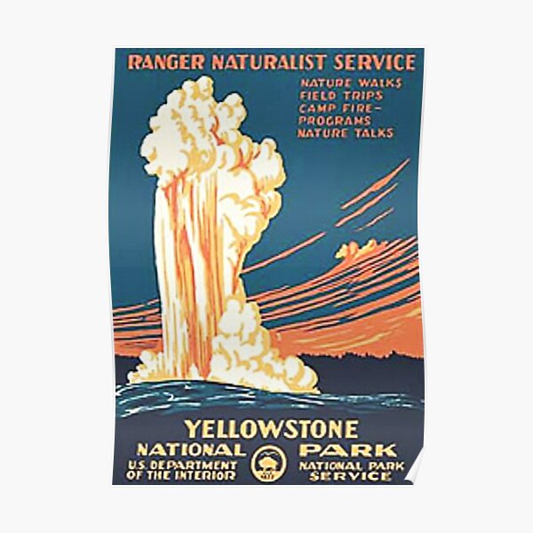 Yellowstone National Park Vintage Poster