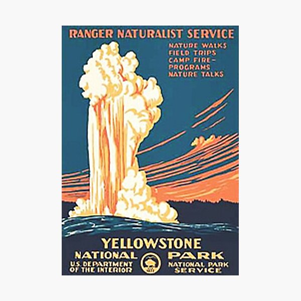 Yellowstone National Park Vintage Photographic Print
