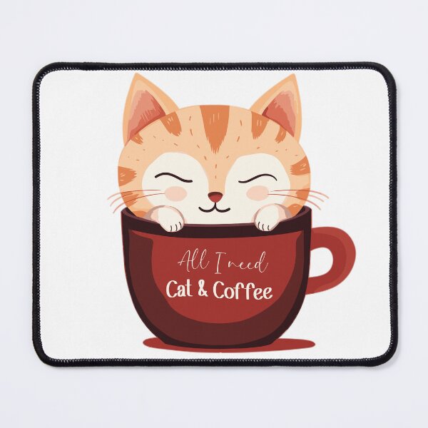 Item preview, All I need Cat and Coffee designed and sold by GirlGlowGraphic.