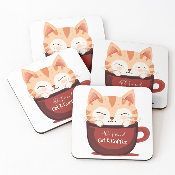 Item preview, All I need Cat and Coffee designed and sold by GirlGlowGraphic.