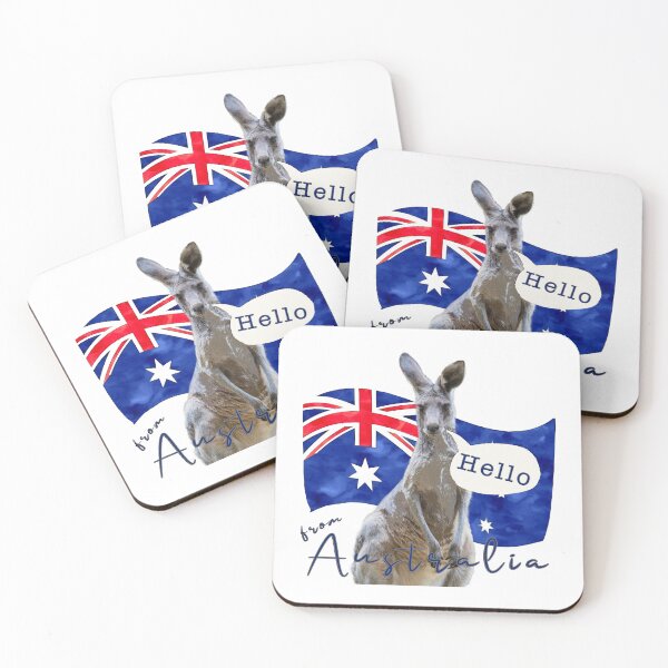Item preview, Hello from Australia - Kangaroo designed and sold by Michael van der Hoorn.
